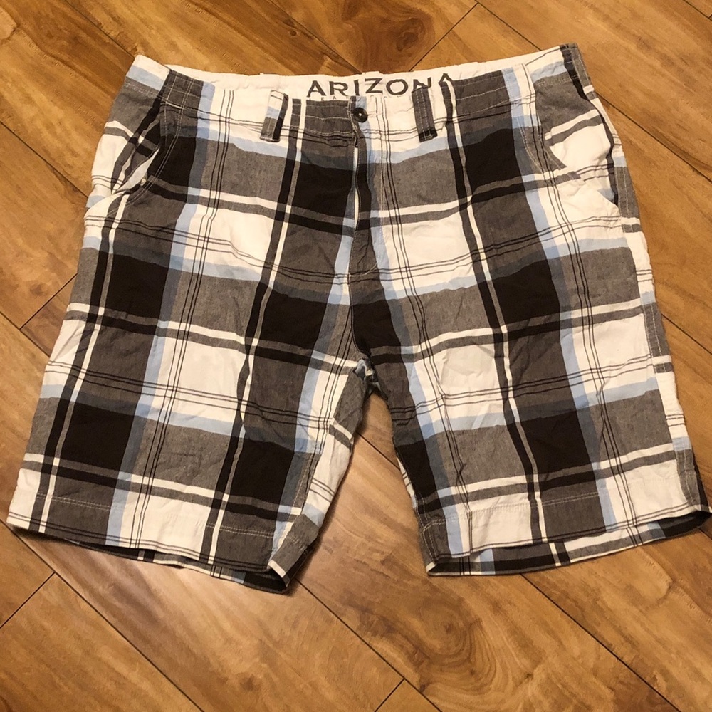 Arizona Jean Company Mens Plaid Shorts 42
